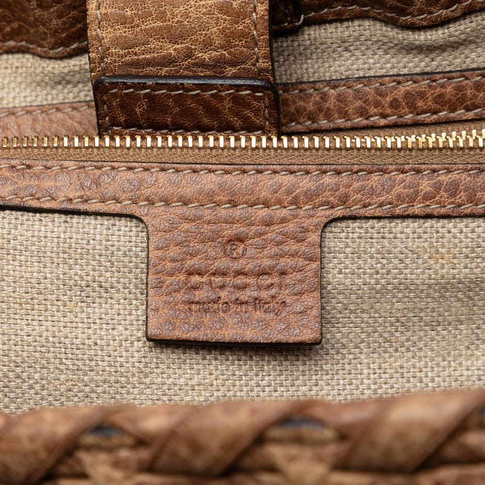 Pre-Loved Gucci Medium Guccissima Bamboo Tassel Tote - Picture 5 of 6